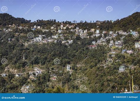 Villages and Houses on the Mountain in Sikkim, India Stock Image ...