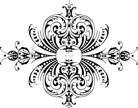 Free vintage clip art images: Free calligraphic ornaments