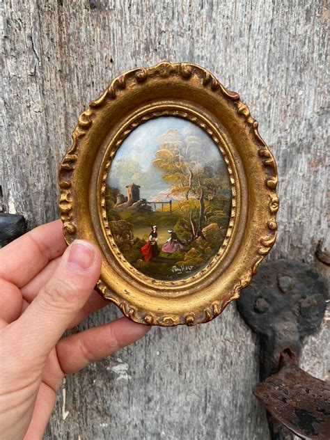 Original miniature oil painting signed by the Dutch artist Van | Etsy