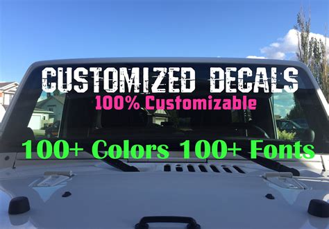 Custom Jeep Wrangler Decals Body Decals Car Truck Window | Etsy