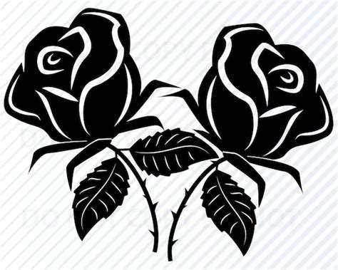 Roses SVG Files for Cricut Flower Vector Images Clipart | Etsy