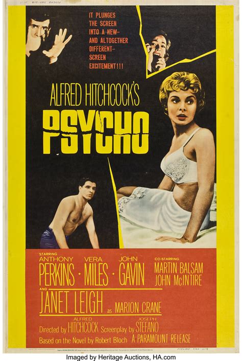 Psycho (Paramount, 1960). Poster (40" X 60").... Movie Posters | Lot #85035 | Heritage Auctions