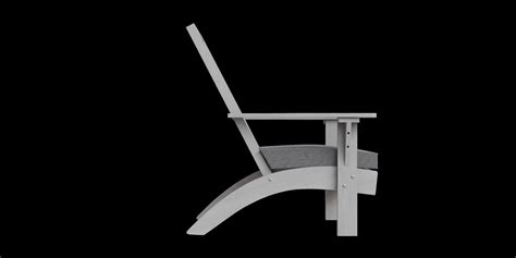 Gray Wooden Patio Chair 3D model | CGTrader