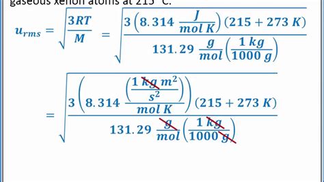 CHEMISTRY 101 - Root mean square velocity of gas molecules - YouTube