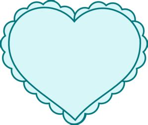 Teal Heart With Lace Outline Clip Art at Clker.com - vector clip art online, royalty free ...