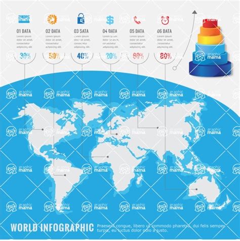 Geography Infographic Template with World Map | Infographic Template Collection | GraphicMama