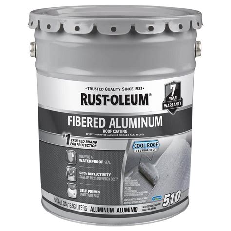 Buy 5 Gal. 7-Year Fibered Aluminum Reflective Roof Coating Online at ...