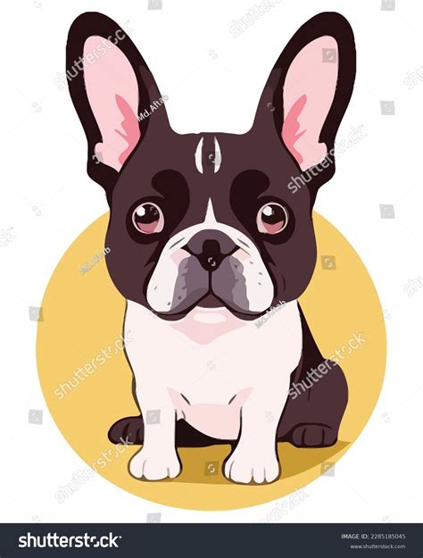 Funny Bulldog Face Isolated Vector Illustration Stock Vector (Royalty ...