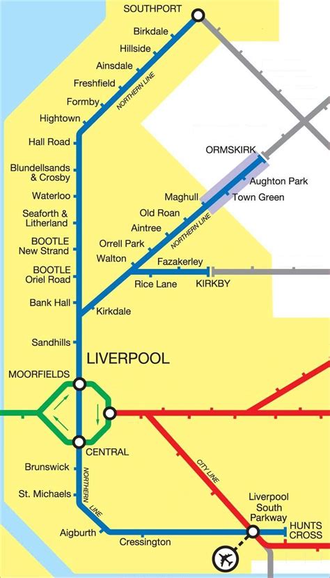 Liverpool - Rail Map Northern