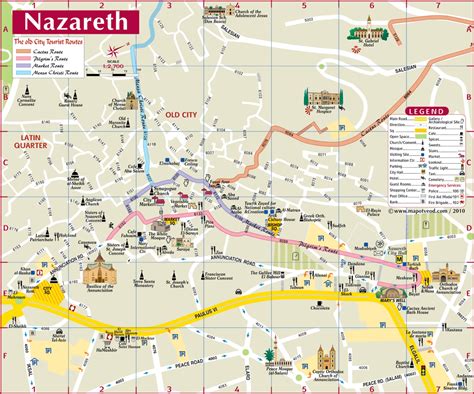 Nazareth sightseeing map