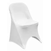 200 GSM Grade A Quality Folding Chair Cover By Eastern Mills - Spandex/Lycra - White