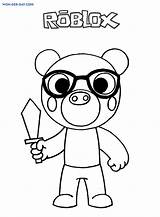 Piggy Roblox Coloring Pages Printable Kids Sketch Page sketch template