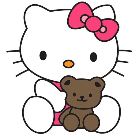 Hello Kitty Teddy Bear Cute Cartoon Character Illustration PNG | PNG All