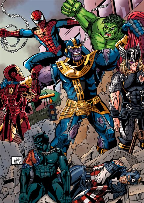 Thanos vs Avengers by Tinartti on DeviantArt