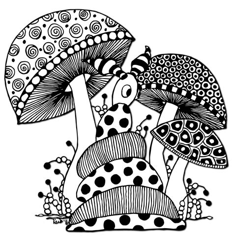 Little Mushroom Guy | Zentangle art, Doodle art designs, Zentangle drawings