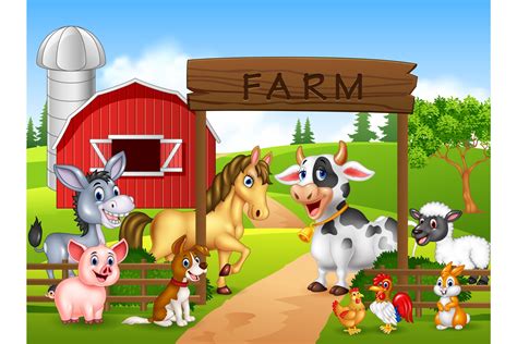 Farm Animals Vector Set Graphic by tigatelusiji · Creative Fabrica