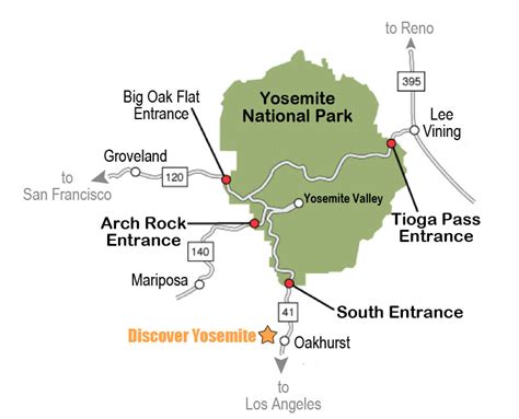 Yosemite National Park Map Guide Printable - London Top Attractions Map