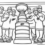 Stanley Cup Trophy With Players Coloring Page  Pagescom sketch template