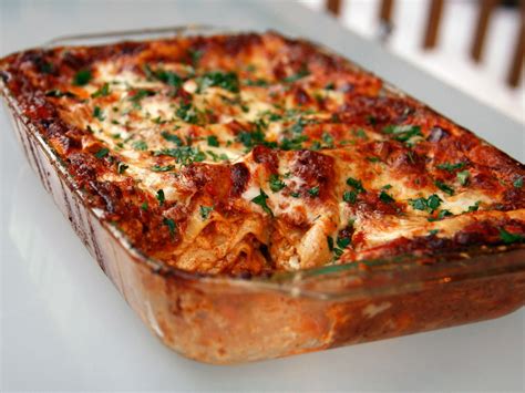 Nana's Lasagna Bolognese with Angus Beef, Eggplant, Ricotta Cheese, and ...