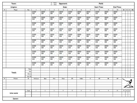 Baseball Scorecard Template » EXCELTEMPLATES.org