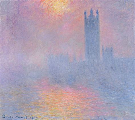 Monet- The Sun Shining through the Fog Painting by Claude Monet - Fine Art America