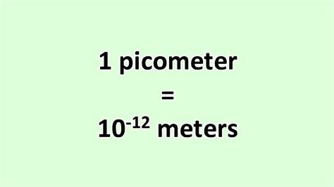 Convert Picometer to Meter - ExcelNotes