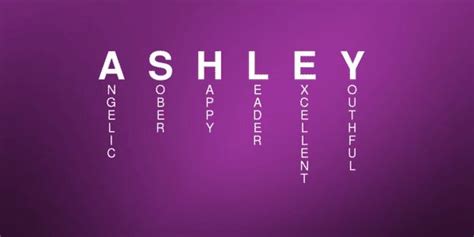 Signification du nom ASHLEY