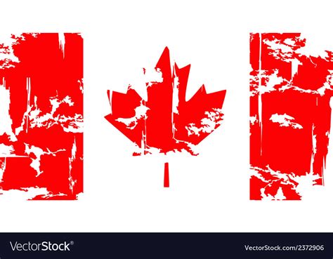 Canadian grunge flag Royalty Free Vector Image