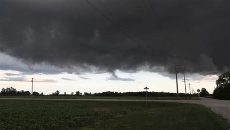 Massive Severe Thunderstorm Dangerous Dark Clouds | Editorial Video ...