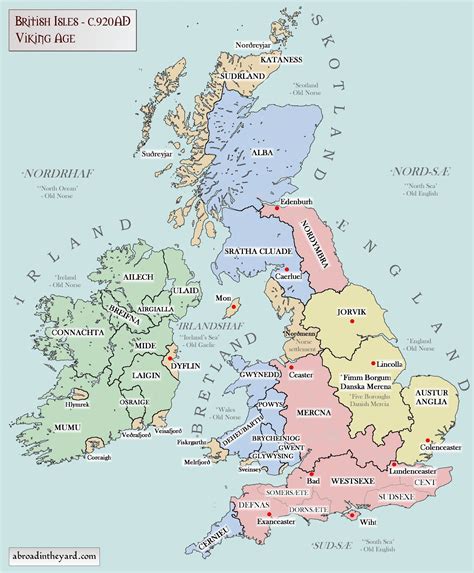 The British Islands circa 920 | Map of britain, Map, History