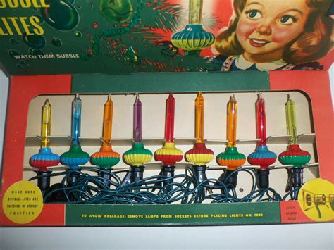 Vintage NOMA Bubble-Lites No 509 Christmas Tree Lights in Original NEAR MINT Box - Lights