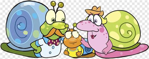 Pip Ahoy Characters The Snail Family - Cartoon - 1176x471 (#26089821 ...