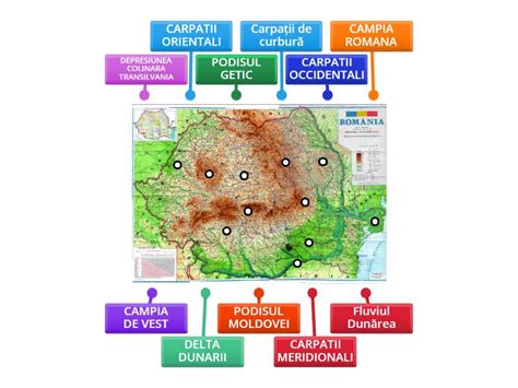 RELIEFUL ROMANIEI - Labelled diagram