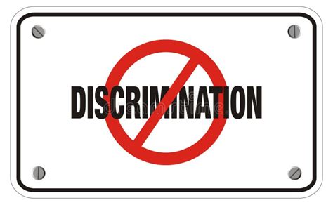 Anti Discrimination Rectangle Sign Stock Image - Image of gender, racism: 33906837