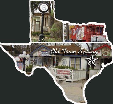 Map of Texas highlighting Old Town Spring | Old town spring, Texas ...