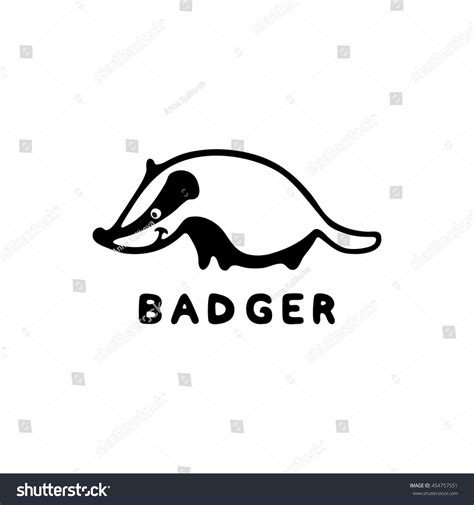 Badger Logo Vector Illustration Isolated On Stock Vector (Royalty Free ...