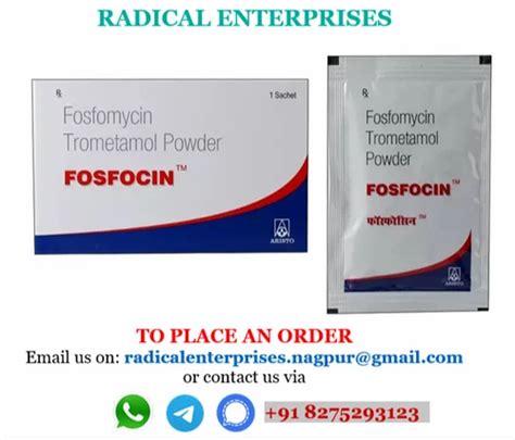 Fosfomycin Trometamol Powder 3gm Sachet at best price in Nagpur