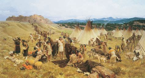 Pecos Pueblo about 1500 CE by Tom Lovell | Ancient history, Native ...