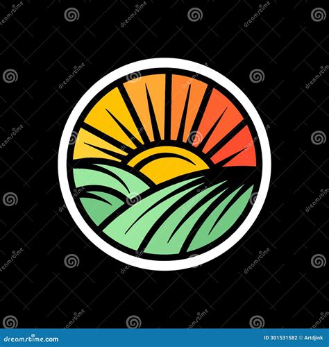 Colorful Agriculture Logo Vector Design Illustration Emblem Stock Vector - Illustration of ...