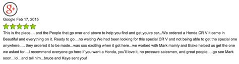 Our First Car Dealership Reviews Are in! | Walla Walla Valley Honda