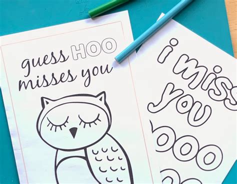 Printable Miss You Cards