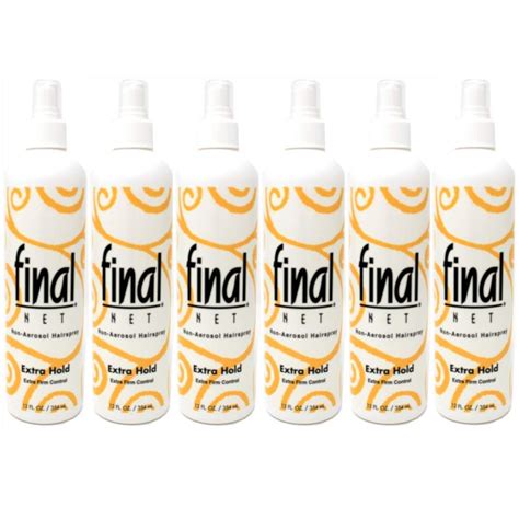 Final Net Non-Aerosol Hairspray Extra Hold Extra Firm Control, 12 Ounces Each (Value Pack of 6 ...