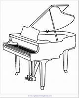 Baby Grand Piano Floor Plan Sketch Coloring Page sketch template