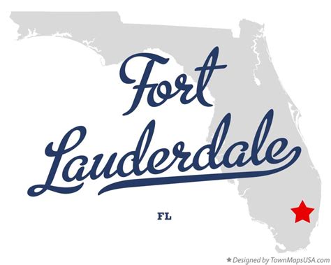 Map of Fort Lauderdale, FL, Florida