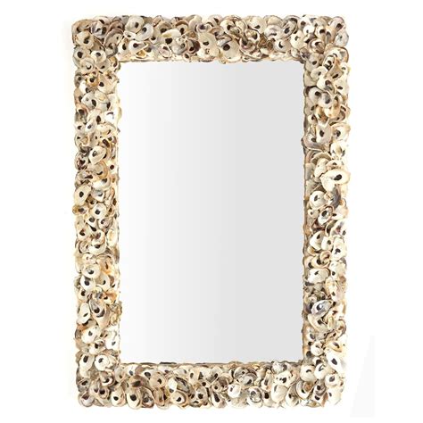 Oyster Shell Mirror | Oyster shell mirror, Shell mirror, Mirror wall