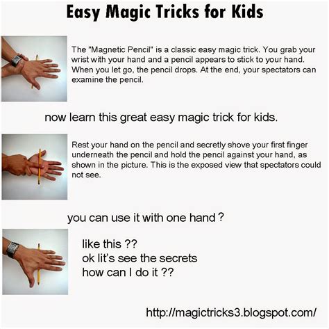 magic tricks: Easy Magic Tricks for Kids - Magnetic Pencil