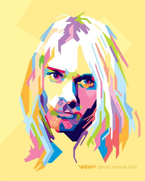 Kurt Cobain wpap by difrats #art #vector #tracing #kurtcobain #nirvana #wpap #popart Vector ...