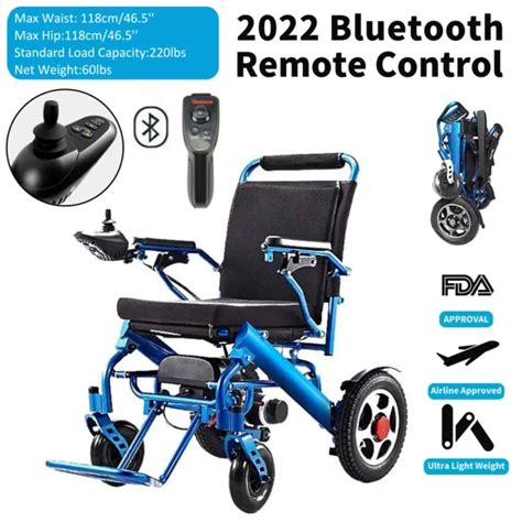 ELECTRIC POWER WHEELCHAIR Medical Mobility Aid Motorized Folding BluetoothRemote $859.99 - PicClick