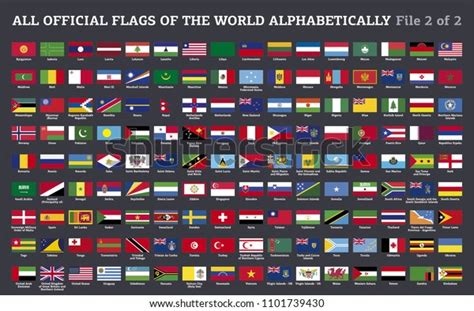 Vector Collection All Flags World File Stock Vector (Royalty Free ...