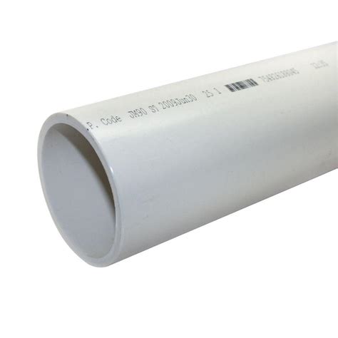 JM eagle 3 in. x 20 ft. PVC Sch. 40 DWV Plain End Pipe-1818 - The Home ...